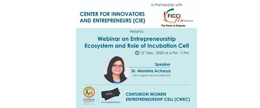 Entrepreneurship ecosystem and role of incubation cell